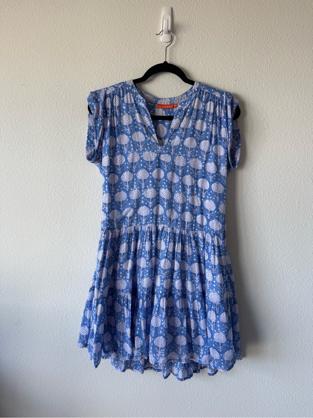 Oliphant Blue Floral Print Dress